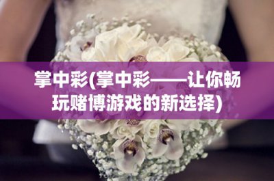 ​掌中彩(掌中彩——让你畅玩赌博游戏的新选择)
