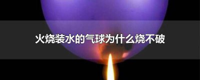 ​为什么气球装上水火烧不破的实验过程 为什么气球装上水火烧不破气