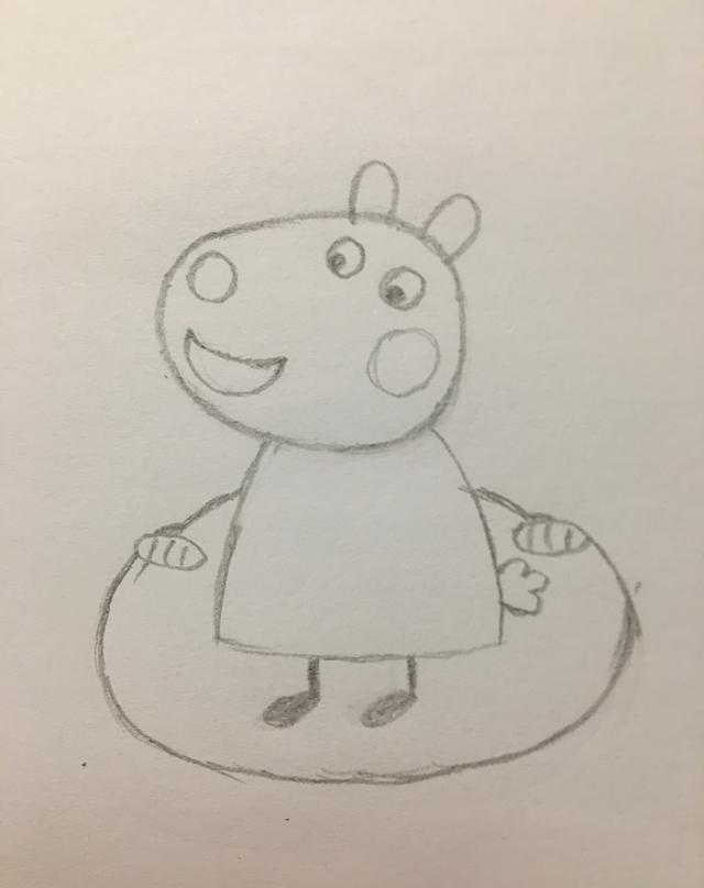 简笔画-小猪佩奇之小羊苏西