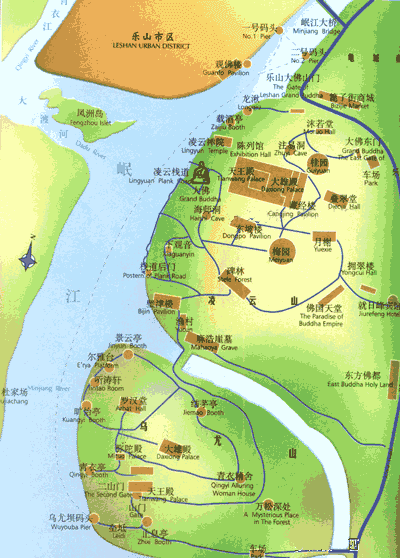 三、乐山景点地图