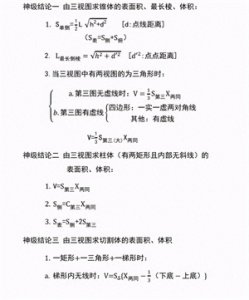 ​高中数学神级秒杀结论（可打印），搞定下面这些，高考稳考140