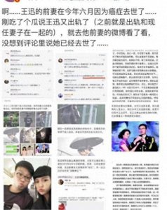 ​王迅前妻魏臻患癌症去