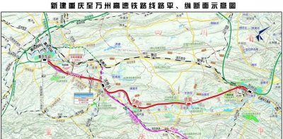 ​渝万高铁线路站点正式发布