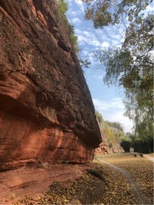 ​红色的明代城墙-鬼脸城