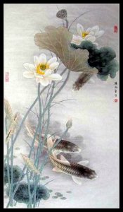 ​路雨年工笔鱼作品欣赏