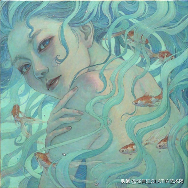 日本油画作品，简直美哭——空灵少女，风花雪月，此生长是思忆
