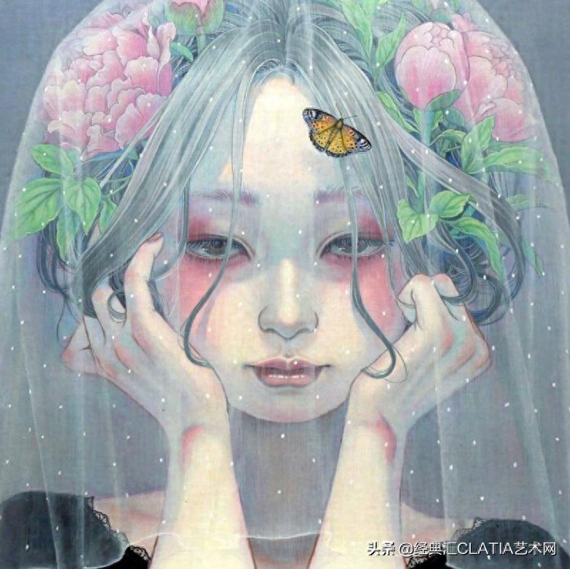 日本油画作品，简直美哭——空灵少女，风花雪月，此生长是思忆