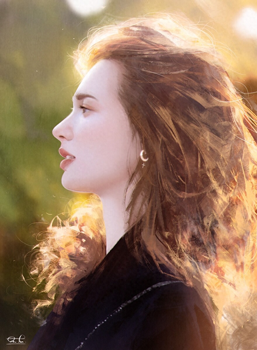 一组画风写实光影运用十分唯美的插画欣赏！非常有美感的一组作品