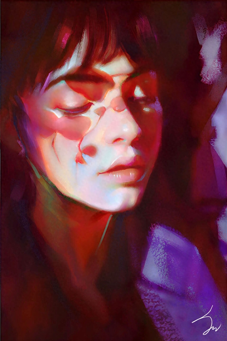 一组画风写实光影运用十分唯美的插画欣赏！非常有美感的一组作品