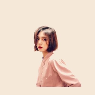 短发女生侧脸有意境好看的微信头像