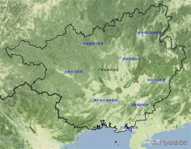 ​广西民用运输机场、通用航空机场分布地图