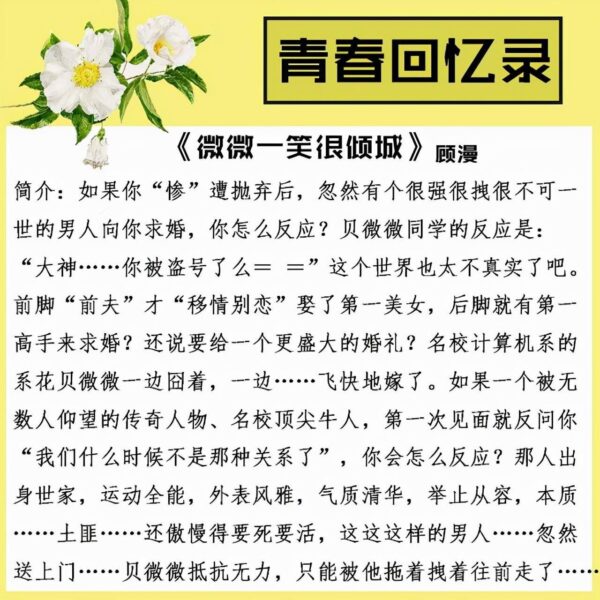 经典言情小说排行榜前十名（十部顶级耐看小说言情）-1