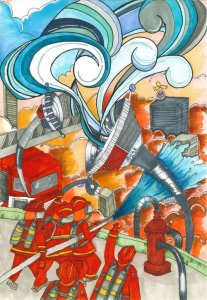 ​画笔绘安全｜消防主题儿童画展播