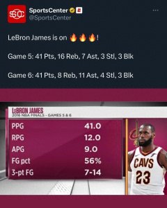 ​2016年总决赛G5格林被禁赛，詹姆斯得到41分 当时很多网友愤愤不平