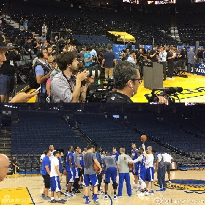 王仕鹏娇妻李跑现身甲骨文球场观看NBA总决赛G1训练