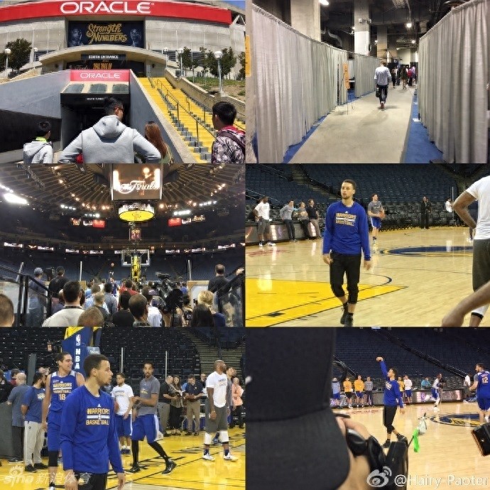 王仕鹏娇妻李跑现身甲骨文球场观看NBA总决赛G1训练